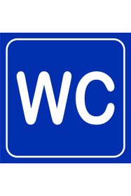 Resim Burada Medikal ve Reklam Wc Lavabo Tuvalet Yönlendirme Etiket Sticker Yapıştırma 15x15 cm 