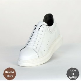 Resim Boy Uzatan Gizli Topuklu Beyaz Spor Ayakkabı Beyaz 