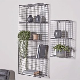 Resim Wess Dizayn Metal Duvar Rafı Dekoratif Kitaplık 2 ‘li Set Wd-260 
