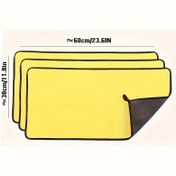 Resim 3'lü Paket 400 GSM Süper Emici Mikrofiber Temizlik Bezleri - Parlak Sarı, 15.24x15.24 cm Çok Amaçlı Kuru Havlu - Araba, Ev, Mutfak ve Banyo Silme için Dayanıklı & Yeniden Kullanılabilir Araç Bakım Malzemeleri 