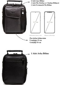 Resim Newish Polo Erkek Telefon Bölmeli Çelik Kasalı El Ve Omuz Çantası Siyah (17x22 Cm) Telkasalıbüyük 