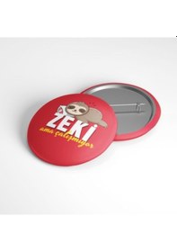 Resim Zeki Ama Çalışmıyor - 58mm Rozet Çok Renkli 