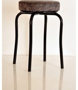 Resim 10 Adet Gri Silinebilir Kumaş Siyah Profil Ahtapot Tabure 