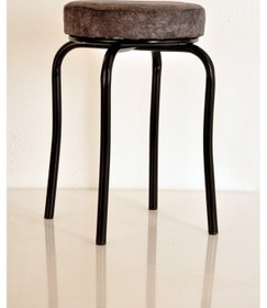 Resim 10 Adet Gri Silinebilir Kumaş Siyah Profil Ahtapot Tabure 