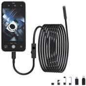 Resim Youmex "ıp67 Su Geçirmez Endoskop Kamera, 8 Led Işıklı, 5m Kablolu, 2mp Hd Görüntü, İos/android Uyumlu" Siyah 