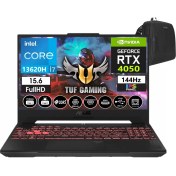 Resim Asus Tuf Gaming F15 FX507VU-LP257 13. Nesil Intel I7-13620H 32GB Ddr5 Ram 512GB SSD Freedos 15.6 Inç Fhd 144Hz 6gb RTX4050 140W Taşınabilir Bilgisayar FX507VU-LP25705+WEBLEGELSINÇANTA 