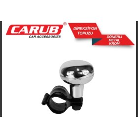 Resim Carub Direksiyon Topuzu Dönerli Metal Lux Krom 