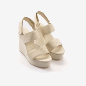 Resim Calvin Klein Dolgu Topuk Kadın Sandalet Yw0yw01790 Bej 