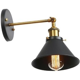 Resim Riolight Retro Hareketli Başlık Rustik Metal Aplik Siyah 