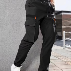 Resim Erkekler için Rahat Kargo Pantolonları - Bej, Çoklu Cep, Düz Kesim, Esneklik Olmayan Kumaş, Tüm Mevsimler İçin Rahat, Dış Mekan Aktiviteleri İçin Şık ve Çok Yönlü, Dış Mekan Rahat Giyim | Rahat Kargo Pantolonları | Rahat Kesim, Kargo Pantolonları 