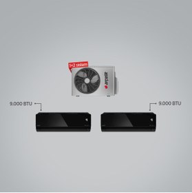 Resim Arçelik 1+2 Multi Ekolojik Inverter Klima - (1 Adet Dış Ünite + 2 Adet 9+9 BTU İç Ünite) / A++ 