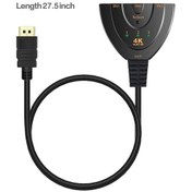 Resim Mesh 3 Port 4K Ultra Hd Hdmı Pigtail 3 İn 1 Out Switch Splitter 