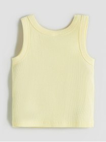 Resim LC Waikiki LCW Kids Sarı Bisiklet Yaka Kız Çocuk Crop Atlet 
