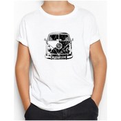 Resim Volkswagen Van Bw Beyaz Çocuk Tişört Beyaz 