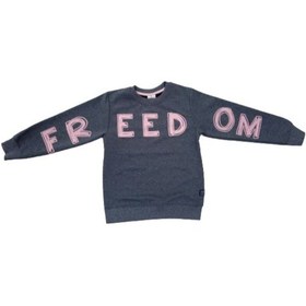 Resim İrem Kız Çocuk Freedom Desenli Mevsimlik Sweatshirt Füme 