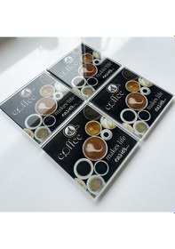 Resim Decorita Cam Bardak Altlığı | Makes Life Easier | 4'lü Takım Çok Renkli 