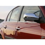 Resim Renault Megane 2 SD Uyumlu 2004-2010 Krom Cam Çıtası 4 Parça Paslanmaz Çelik 