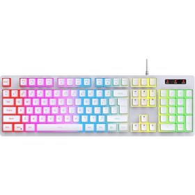 Resim Geeksen Hxsj L200 Rgb Oyun Klavyesi - 104 Tuşlu Usb Mekanik Hissiyatlı, Abs Pudding Tuş Takımı, 6 Işık Efekti, Windows/android Uyumlu 