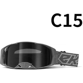 Resim Ccgloball Motosiklet Arazi Gözlüğü Gözlük Bisiklet Gözlüğü C15 Gri Çerçeve Gri Film 