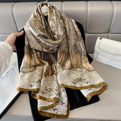 Resim Kadınlar için Şık Polyester Moda Eşarp - Nefes Alabilen %100 Polyester, Şık Tarz, Uzun, Esnemez, Baskılı, Gece Dışarıları İçin Çok Yönlü - Rüzgara Dayanıklı & Sıcak Boyun Koruma Eşarbı 