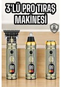 Resim Yeni Nesil Tıraş Makinesi Pro 3 Başlıklı Dijital Göstergeli 