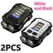 Resim Hightower 2 Adet Beyaz Siyah Taşınabilir Çok Amaçlı Anahtarlık Mini Led El Feneri 