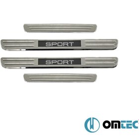 Resim Kapı Eşiği (Işıklı - Sport - 38 cmx27 cm) 4 Prç. Paslanmaz Çelik - Universal 