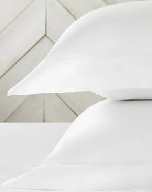 Resim Essentials Mısır Pamuklu Oxford Tekli Yastık Kılıfı - Beyaz / Standart 50 × 75 cm 