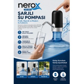 Resim Renas Store Nerox Şarjlı Su Pompası NRX-0855 USB Şarjlı Damacana Su Pompası Otomatik Su Sebili Aparatı 