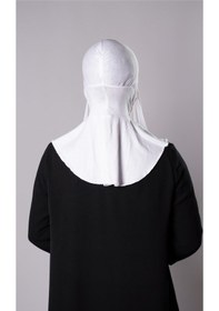 Resim Hürrem Bone Beyaz Pratik Hazır Geçmeli Şal Şifon Kumaş Hijab Bone 3009 42 