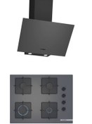 Resim Bosch Gri 2 li Ankastre Set 324 ( DWK64PJ70T - POP7C9P30O ) 67 cm Ocak 