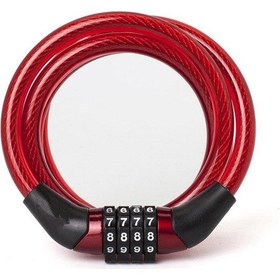 Resim Meetlocks Bisiklet-Motorsiklet Kablo Kilidi Coiled Kombinasyonu 