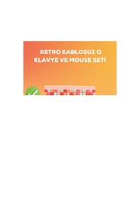 Resim Diğer Renkli Retro Tuş Takımlı Klavye 3 Cihaz Bağlantısı, Medya Kısayol Tuşları 