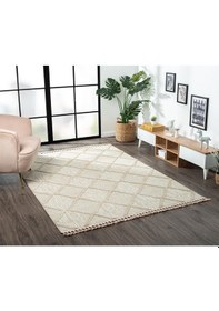 Resim Loop Lp005a Bej Halı Dekoratif Sisal Bukle Tozsuz Antialerjik Modern Salon Halısı Koridor Iskandinav-110 Bej 