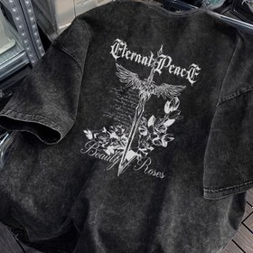Resim Erkekler İçin Heavy Metal Grafik Tişört - Gotik Kılıç & Güller Tasarımı - Siyah Grup Tişört - Konserler, Günlük Sokak Giyimi için Bol Kesim Rahat Gömlek - Müzik Hayranı Giyim - Kolay Bakım Yuvarlak Yaka Üst, Rock Grup Tişörtleri, Konser Kıyafeti, Dayanıklı Baskı Kalitesi, Yazlık Giysi, Yüksek Kaliteli Kumaş, Sokak Stili Severler 