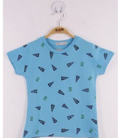 Resim Toontoy Kids Toontoy Erkek Çocuk Yazı Baskılı T-shirt Turkuaz 