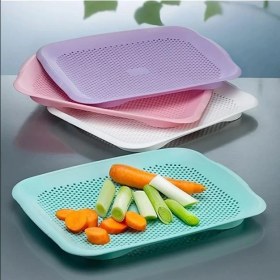 Resim Gondol Plastik Süzgeçli Kesim Panosu Sebze Meyve Yıkama (Mavi) 