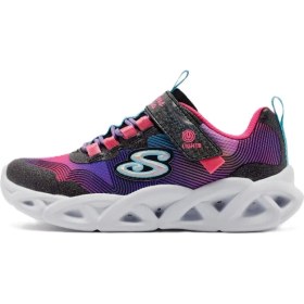 Resim Skechers Twisty Brights 2.0 Kids Sneaker Lastik Bağcıklı Cırtlı Işıklı Kız Çocuk Ayakkabısı Mor 