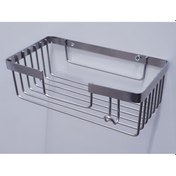 Resim Paslanmaz Kare19X10 Tekli Şampuanlık-Süngerlik Mat Krom 