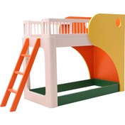 Resim Tubı Bunk Bed Renkli Ahşap Merdivenli Çocuk Ranza 70 x 160 cm 
