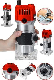 Resim STEİNER Alman 3000 Watt 6 Kademe Devir Ayarlı Formika Traşlama Freze Makinesi 6 Mm Pens 