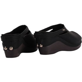 Resim Napa Shoes Ortopedik Konforlu Dolgu Topuk Ayarlanabilir Açık Burun Terlik Napa-1001 Siyah 