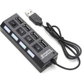 Resim 4 Port USB 2.0 Hub Çoklayıcı Switch Splitter 