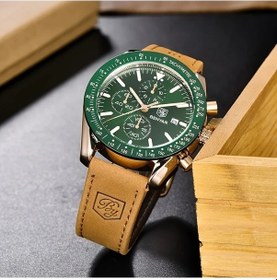 Resim Fastbuy Benyar Erkek Kol Saati Analog Kuvars Kronograf G-green Işıkçılı Spor Klasik Altın Takım Altın 
