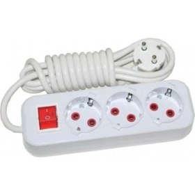 Resim Kuzgun Ticaret Asel Priz 3 Lü 3 mt Anahtarlı 