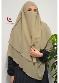 Resim 3 Katlı Şifon Sufle Pratik Şal Vizon 