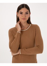 Resim Pierre Cardin Kadın Camel Kazak /triko 50315910-vr015 Camel 