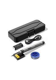 Resim Monyee Usb Akıllı Dürtü Kaynağı Seti - 3 Seviye Sıcaklık Ayarlı 300-450 C - Değiştirilebilir Uçlar - Type-c Şarj - 800mah Pil - Gri 