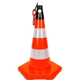 Resim Evelux Pvc Trafik Konisi 50 cm Reflektifli 6 Kenar Trafik Dubası 