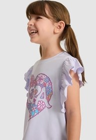 Resim U.S. Polo Assn. Kız Çocuk Lila Tişört 50325657-VR034 